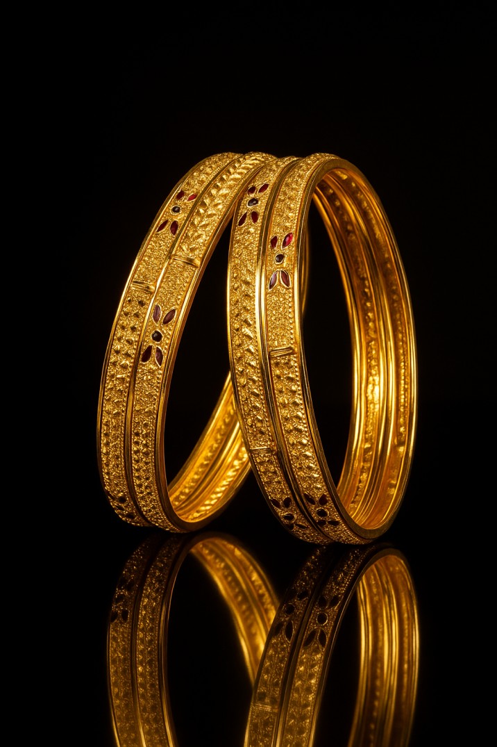 Handcrafted Copper Bangle Pair | 2 Pcs