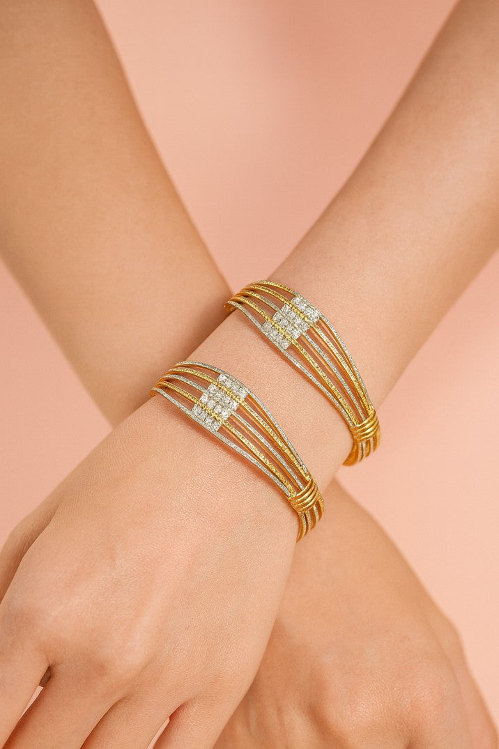 Handcrafted Copper Bangle Pair  | 2 Pcs