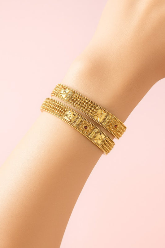 Pure Copper Bangles  | 2 Pcs