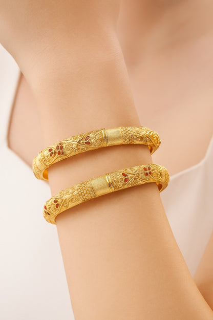 Copper Bangles Pair | 2 Pcs