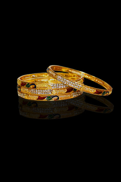 Handcrafted Copper Bangles | 4 Pcs
