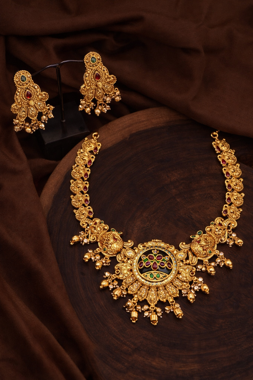 Handcrafted Gold-Tone Demi Bridal Jewellery Set